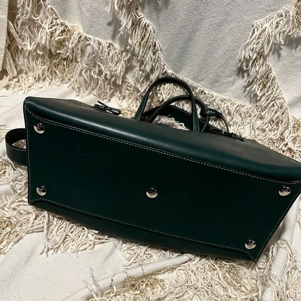 Lanvin Bogey Large Handbag 38 Dark Green NEW